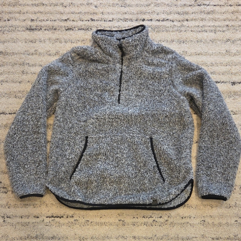LIV Outdoor Womens Sherpa Quarter Zip-Up Sweater Size Medium